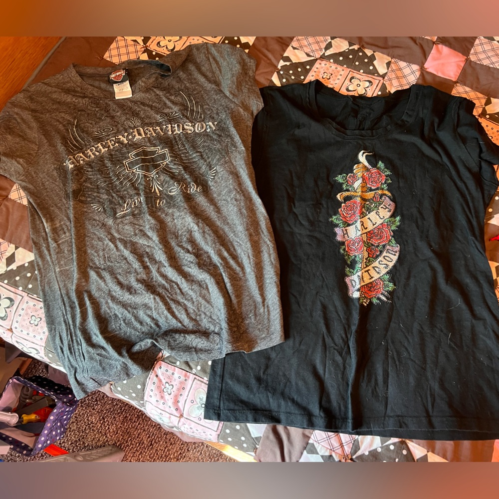 2 Harley Davidson Shirts